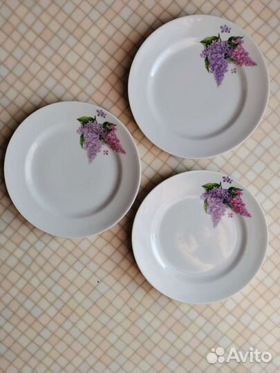 Тарелки сирень 3 шт Добрушский фз Добруш