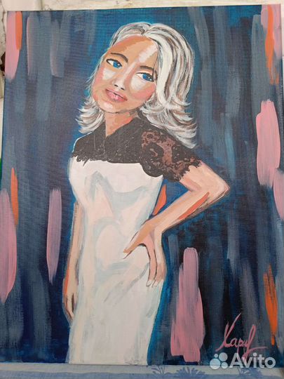 Картина акрилом на холсте 