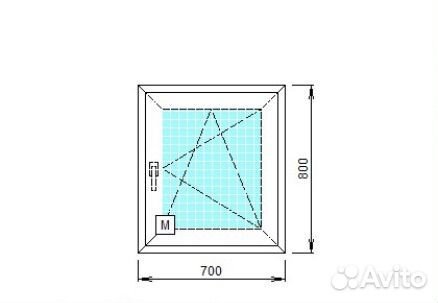 Окно 700*800 с москиткой