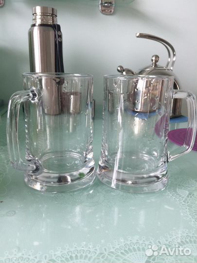 Пивные кружки, стаканы, фужеры и рюмки