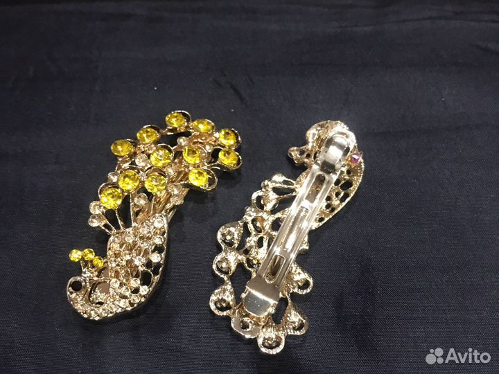 Заколки (зажимы) для волос со стразами