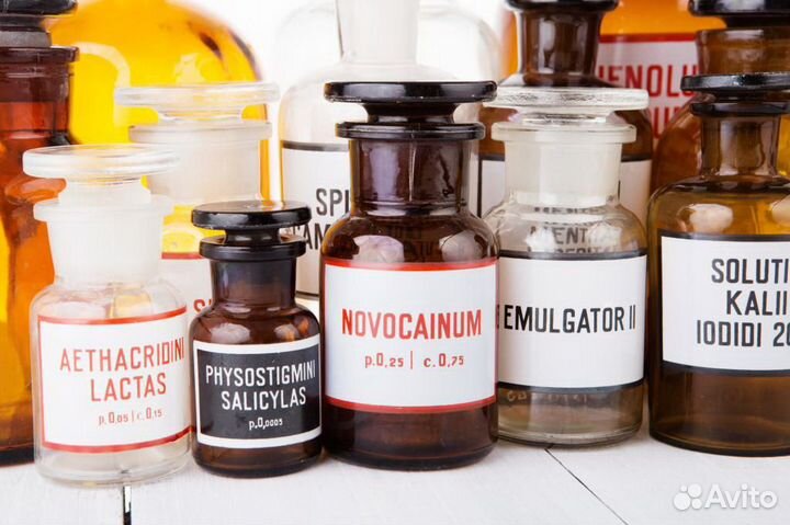 Винтажная ретро медицинская банка, штанглас