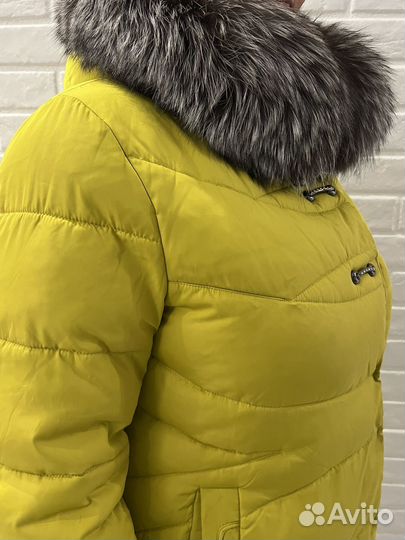 Парка с натуральным мехом 48 50