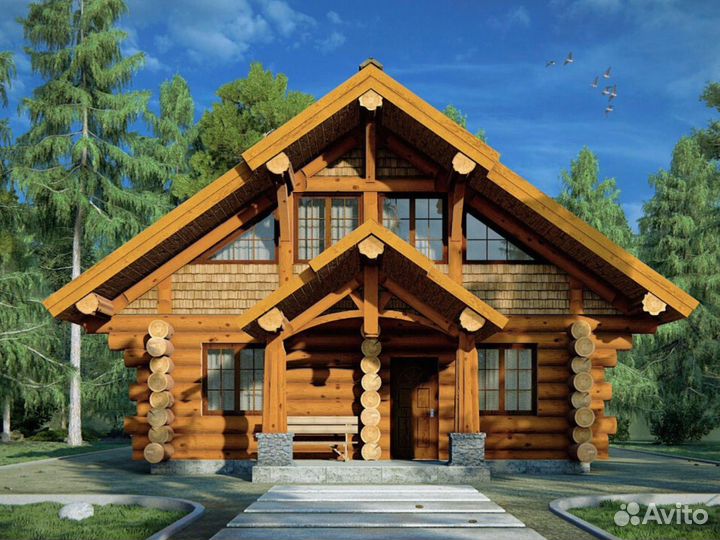 Дом из сруба, по проекту 