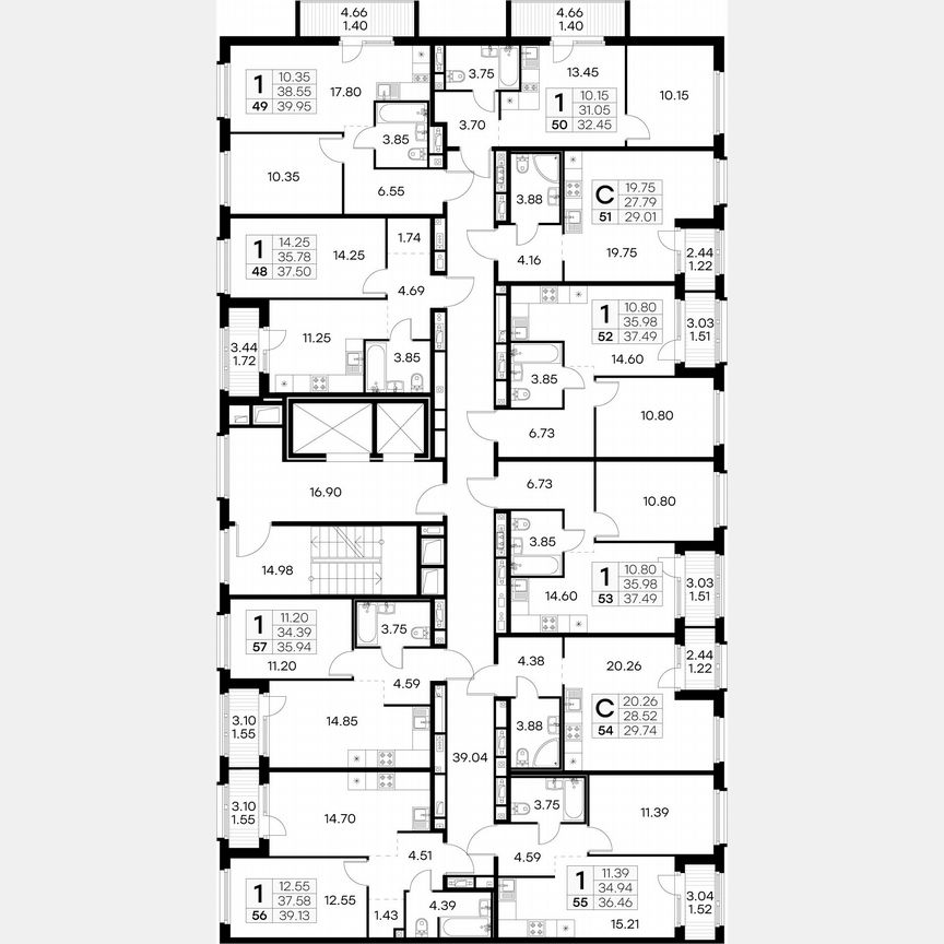1-к. квартира, 39,1 м², 6/15 эт.
