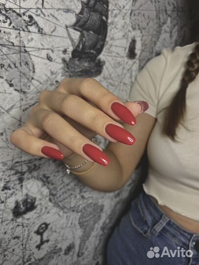 Маникюр наращивание ногтей