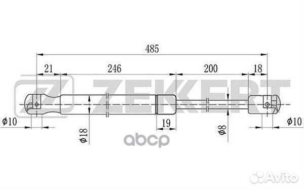 GF-1101 zekkert Упор газовый багажника GF-1101
