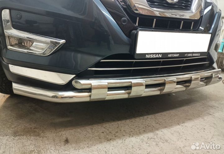 Защита переднего бампера Nissan X-trail 2018