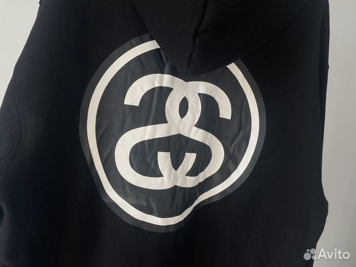 Зип худи Stussy черная оригинал