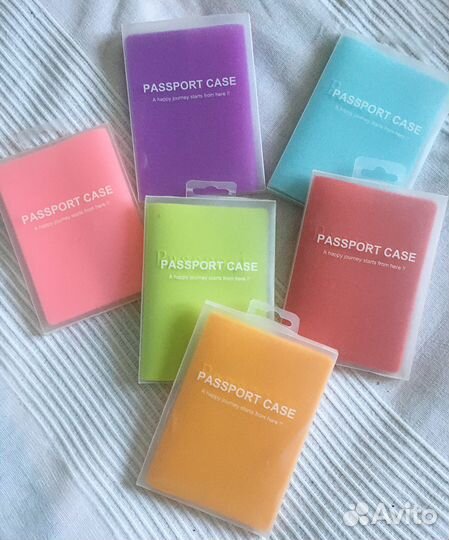 Силиконовая обложка для паспорта цветная