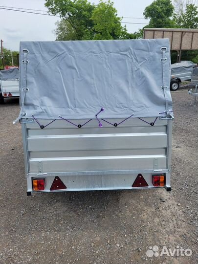 Прицеп оцинкованный 2.2 на 1.3 с тентом 112 см