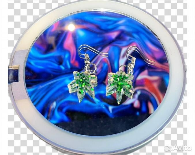 Серёжки из уф - смолы