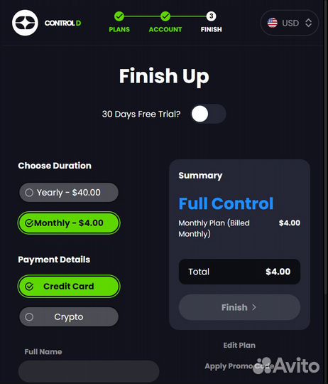 Оплачу подписку Control D на 1/12 месяцев