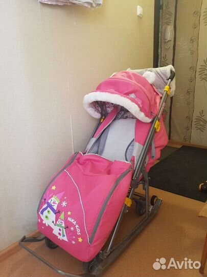 Детские санки коляска ника