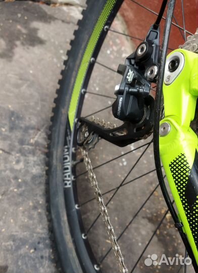 Cube Sting 140 29 на осях. Подвесы Fox 34