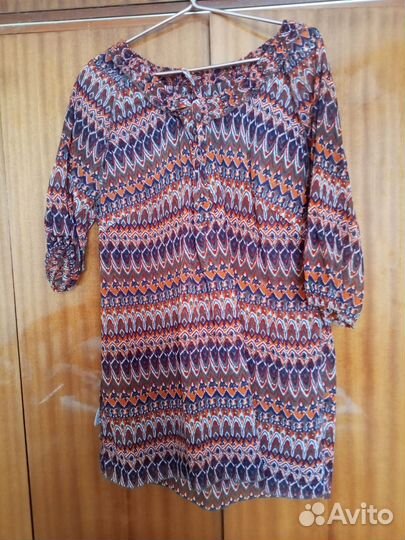 Блузка удлинённая, легкая летняя, 56р