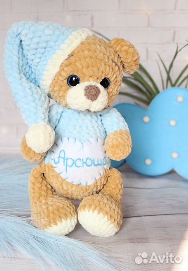 Вязаные игрушки мишка