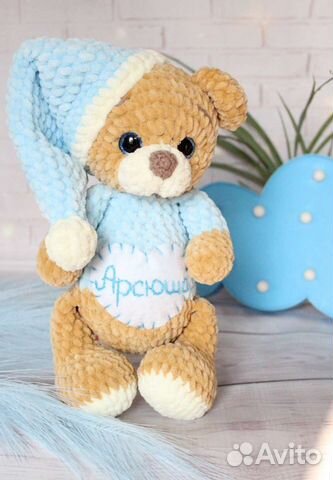 Вязаные игрушки мишка