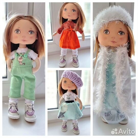 Кукла ручной работы с одеждой