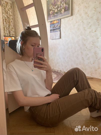 Брюки/джинсы вельветовые клеш zara