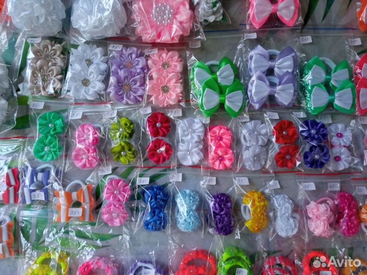 Резиночки для волос ручной работы