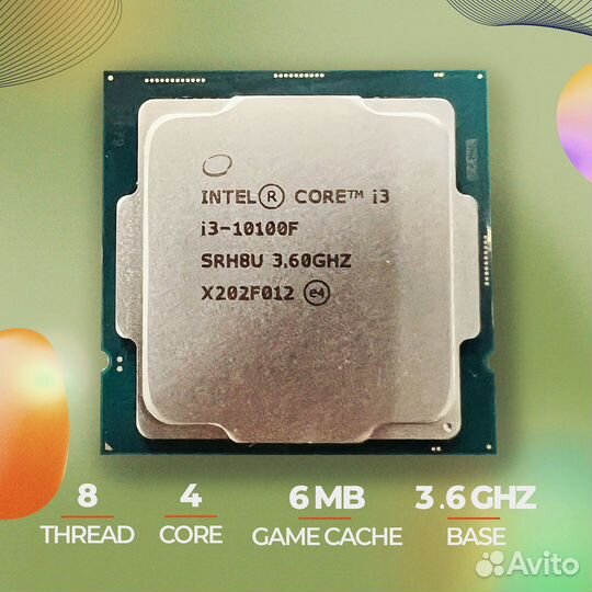 Новый процессор Intel Core i3 10100F OEM