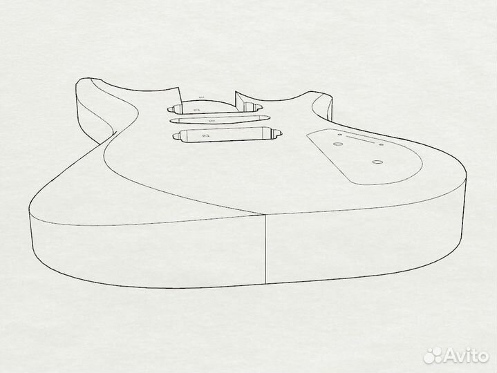 Дека электрогитары, корпус