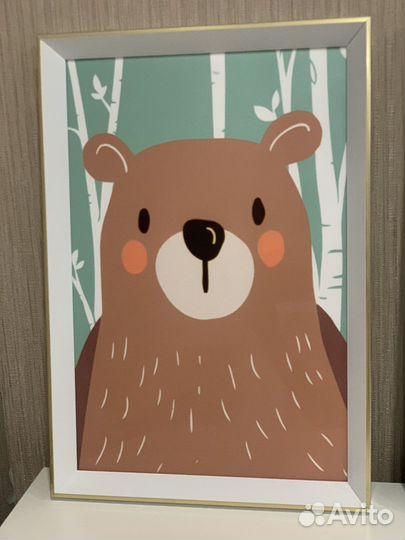 Картины постеры в рамке «в лесу»