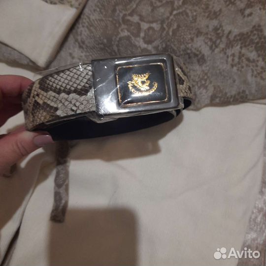 Мужской кожаный ремень из кожи крокодила/змеи