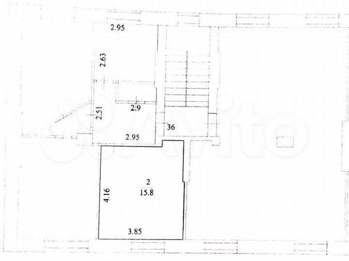 Комната 16 м² в 3-к., 3/3 эт.