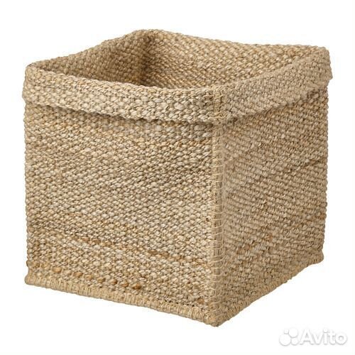 Корзина коробка IKEA tjillevips, 30x30x35 см, джут
