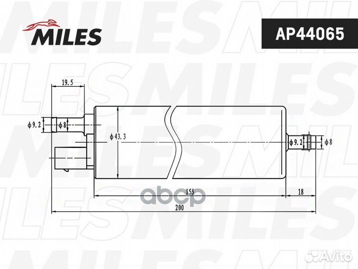 Насос топливный BMW E46/X5 E53 D 5 bar AP44065