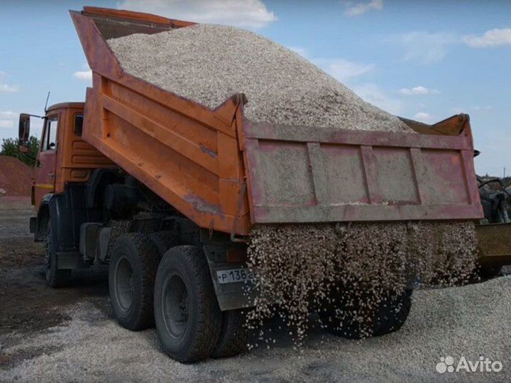 Щебень \ Отсев белый от трех кубов