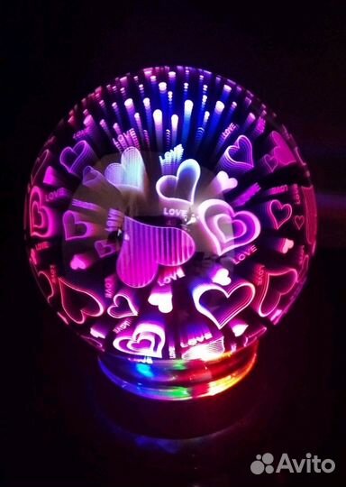 Ночник с эффектом 3D (3Д), светильник, лампа