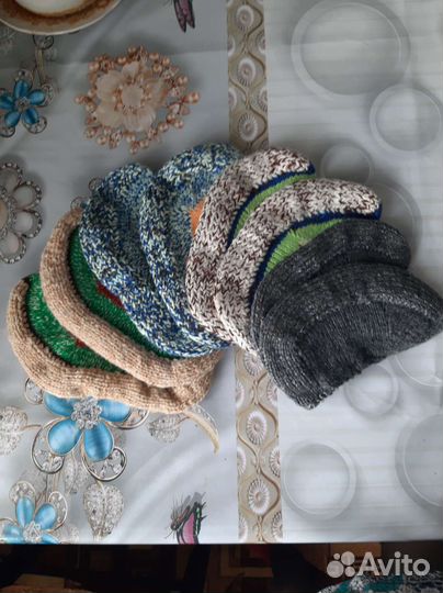 Вязаные следки-тапочки