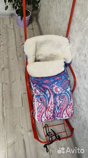 Детские санки Тимка 3К с теплой накидкой