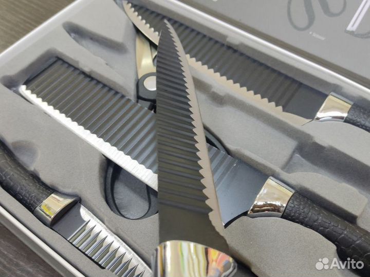 Набор ножей Ребристые-сталь