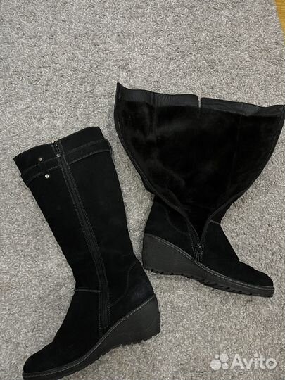 Зимние женские сапоги 38 натуральная замша