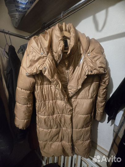 Пуховик зимний длинный женский 46