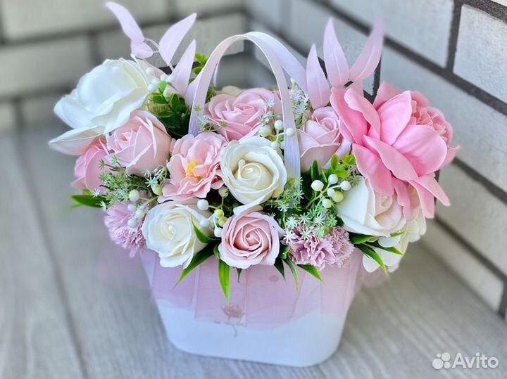 Букет из мыльных роз