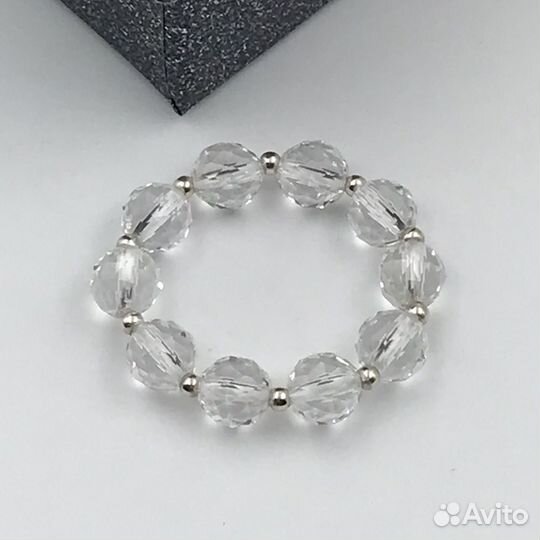 Кольцо натуральный кварц