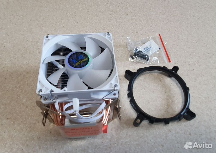 Кулер вертикальный 6 трубок белый 2011, 1700, AM4