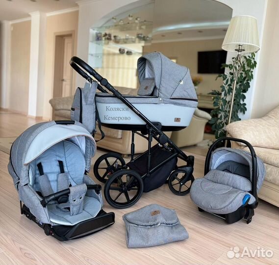 Коляска 3 в 1 Adamex Amelia