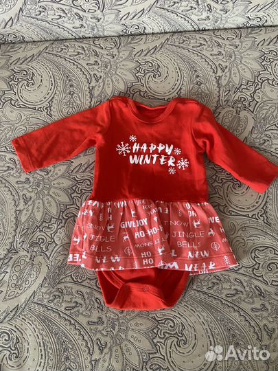 Платье боди новогоднее для девочки