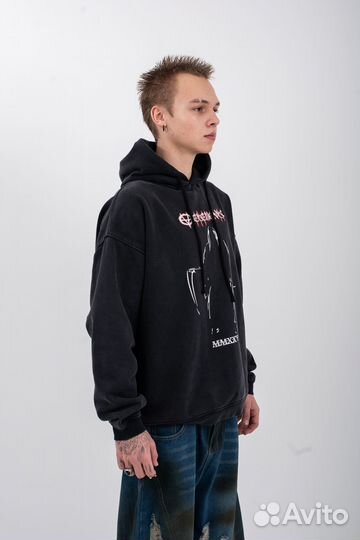 Vetements Printed Jersey SweatShirt in Black