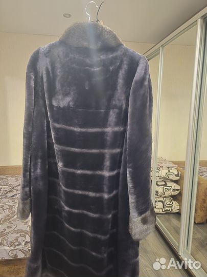 Шуба мутоновая натуральная 50-52