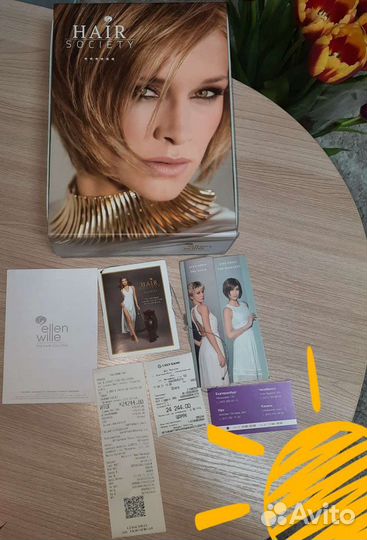 Парик из натуральных волос блонд