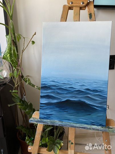 Картина маслом волны