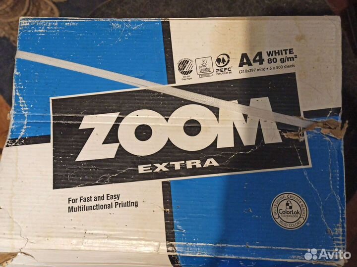 Офисная бумага a4, zoom extra, остатки