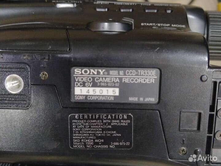Видеокамера sony handycam video 8 CCD-TR330E
